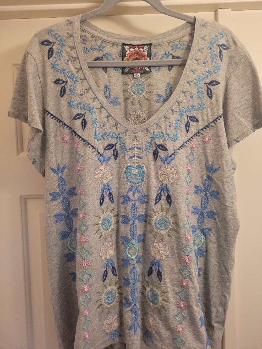 Johnny Was Embroidered Tunic T-shirt